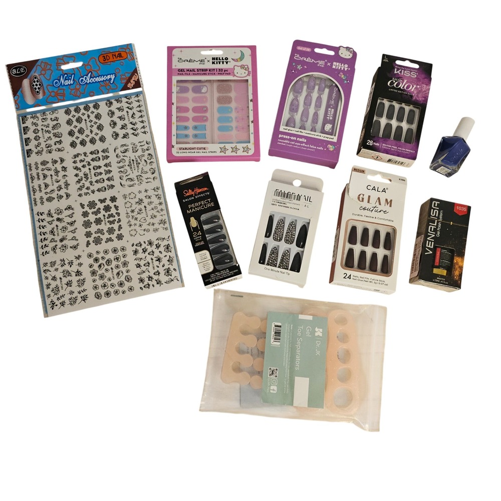 Nail Art Bundle Hello Kitty Creme Shop Kiss Sally Hansen Nails Essie Polish 172